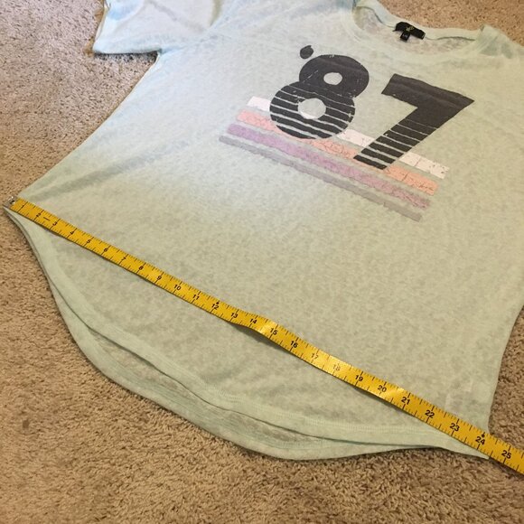 Preppy Pastel Distressed Retro Varsity 1987 Tee - Picture 13 of 15